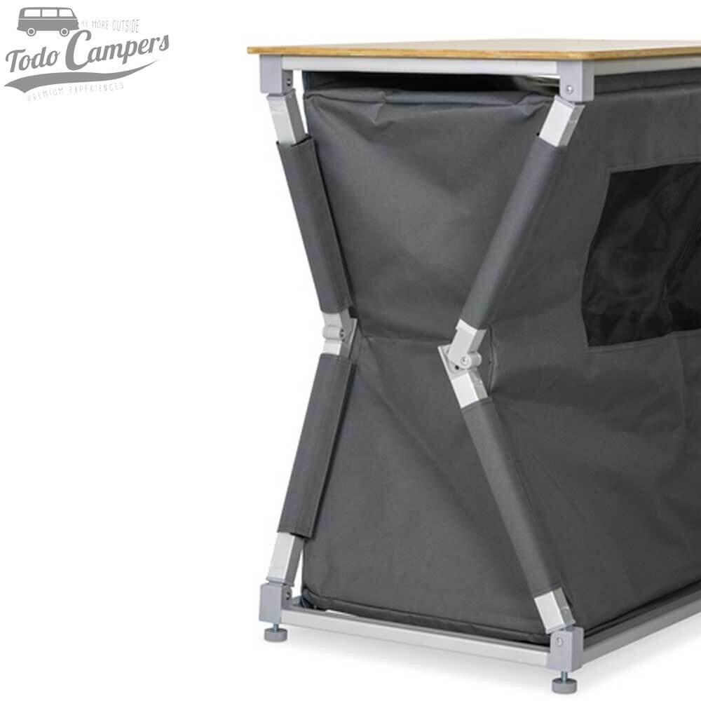 Mueble de cocina plegable Bamboo Quick Mini con protector de viento - 1 módulo 4/7