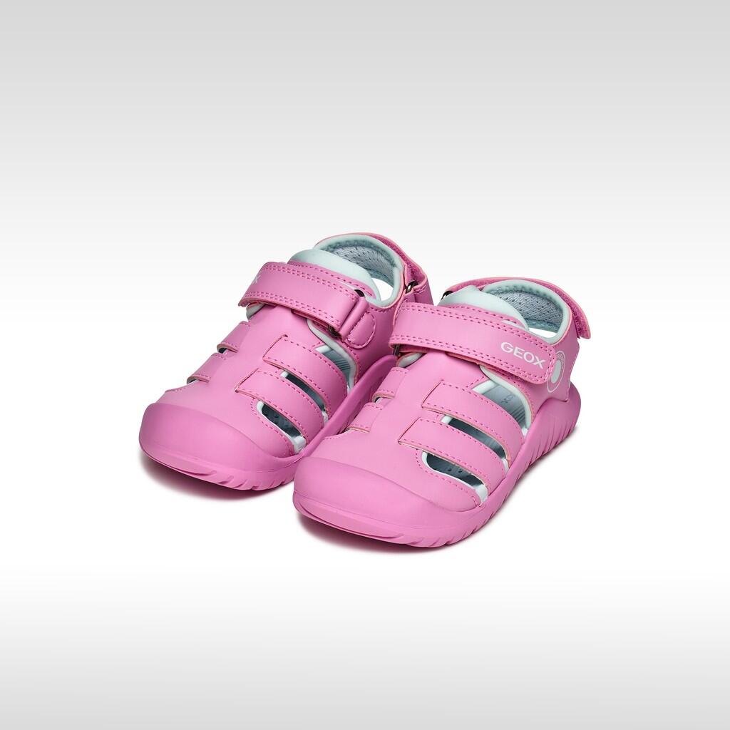 Sandales Fille S. FUSBETTO PRO GIRL Rose Foncé/Vert D'eau 3/7