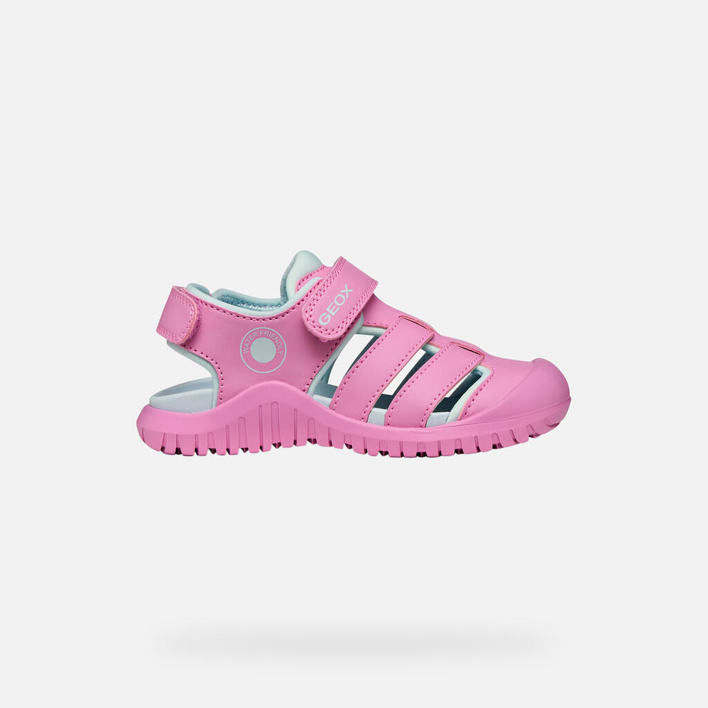 Sandales Fille S. FUSBETTO PRO GIRL Rose Foncé/Vert D'eau 2/7