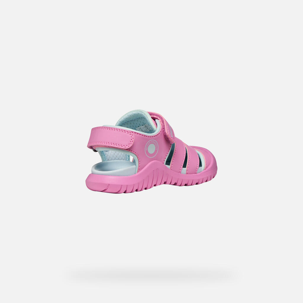 Sandales Fille S. FUSBETTO PRO GIRL Rose Foncé/Vert D'eau 6/7