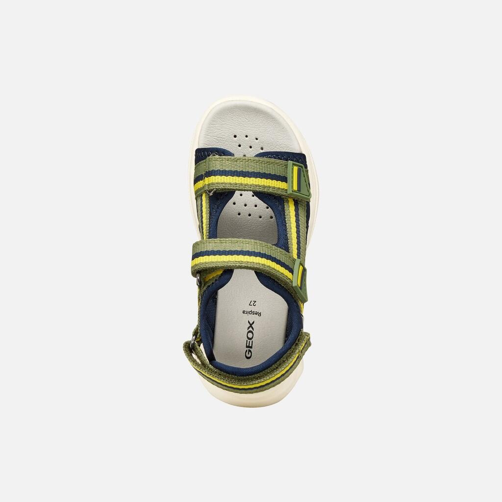 Sandales Garçon SANDAL AIRADYUM BOY Vert Militaire/Bleu Marine 7/7