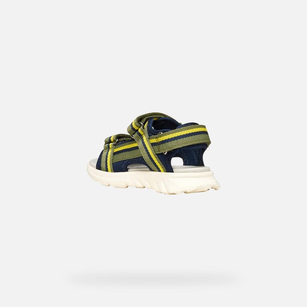 Sandales Garçon SANDAL AIRADYUM BOY Vert Militaire/Bleu Marine 5/7