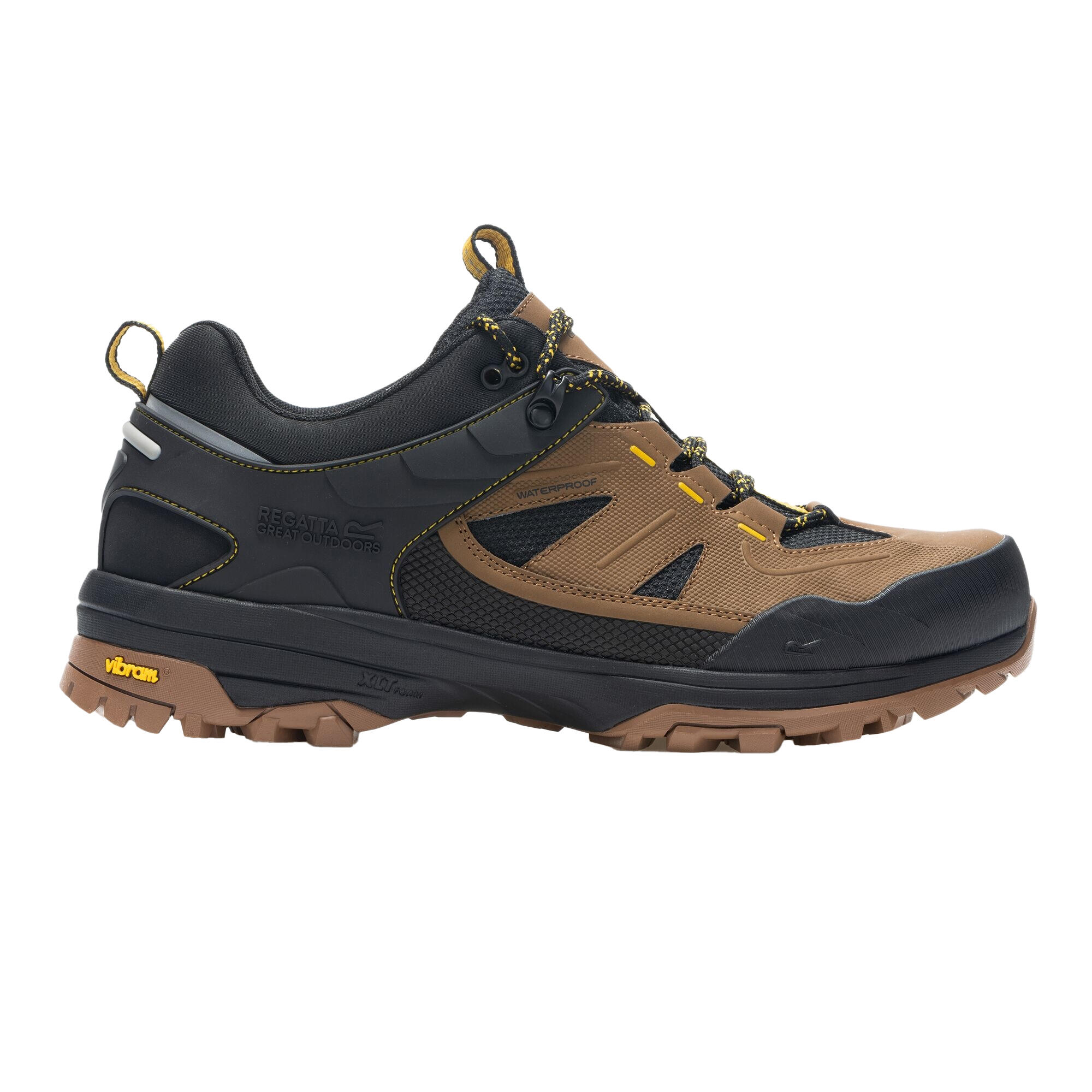 Heren Regen Lage Wandelschoenen (Notenbruin/Gouden vlok) 4/5