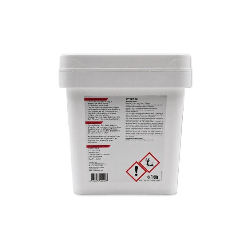 Bestway Chlore Lent - Pastilles 20g Seau de 5kg 2/4