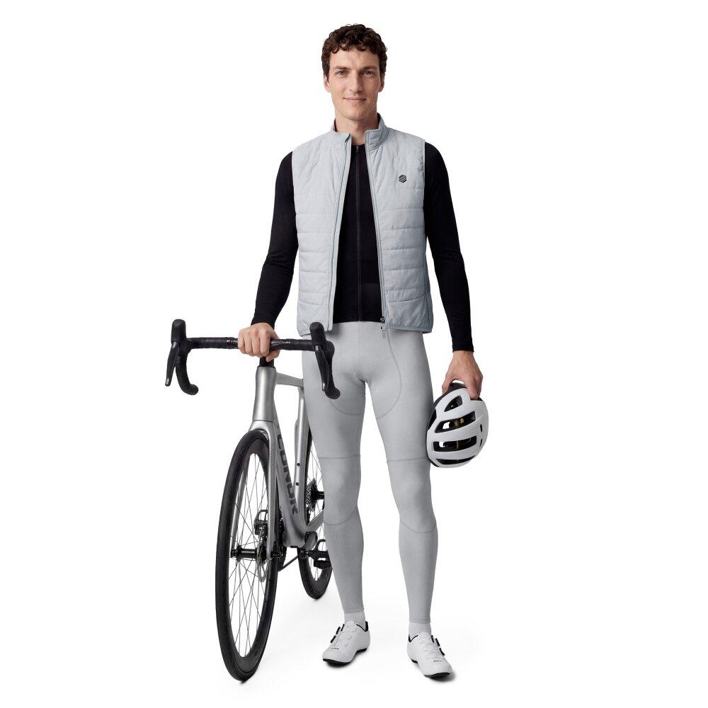 Gilet termico da ciclismo da uomo SRX Ultra Warm Gray Grigio 3/8
