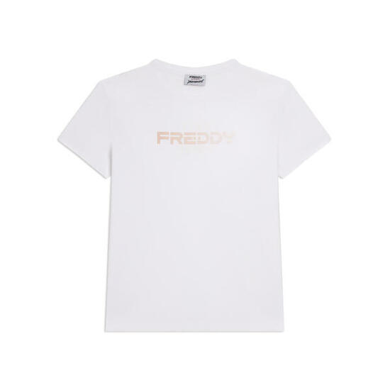 T-shirt Comfort Fit con Logo FREDDY e Slogan "Time Shine