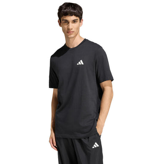 ADIDAS t-shirt homme coton noir, manches courtes, col rond, motif graphique