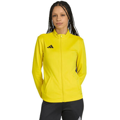 Adidas dames sweater trainingsmodel geel - regular fit, fleece voering, 2 zakken