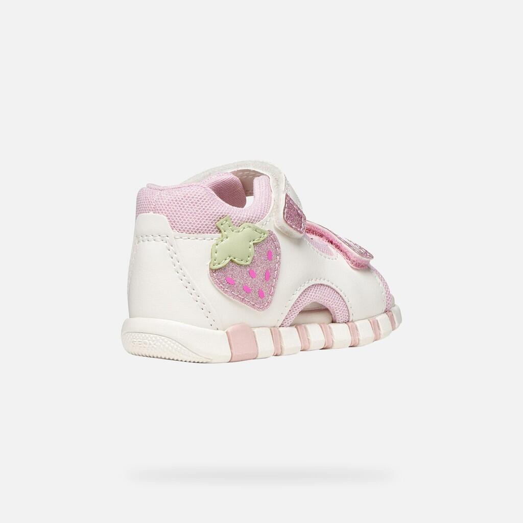 Sandales Bébé Fille B SANDAL IUPIDOO GIRL Blanc/Rose 6/7