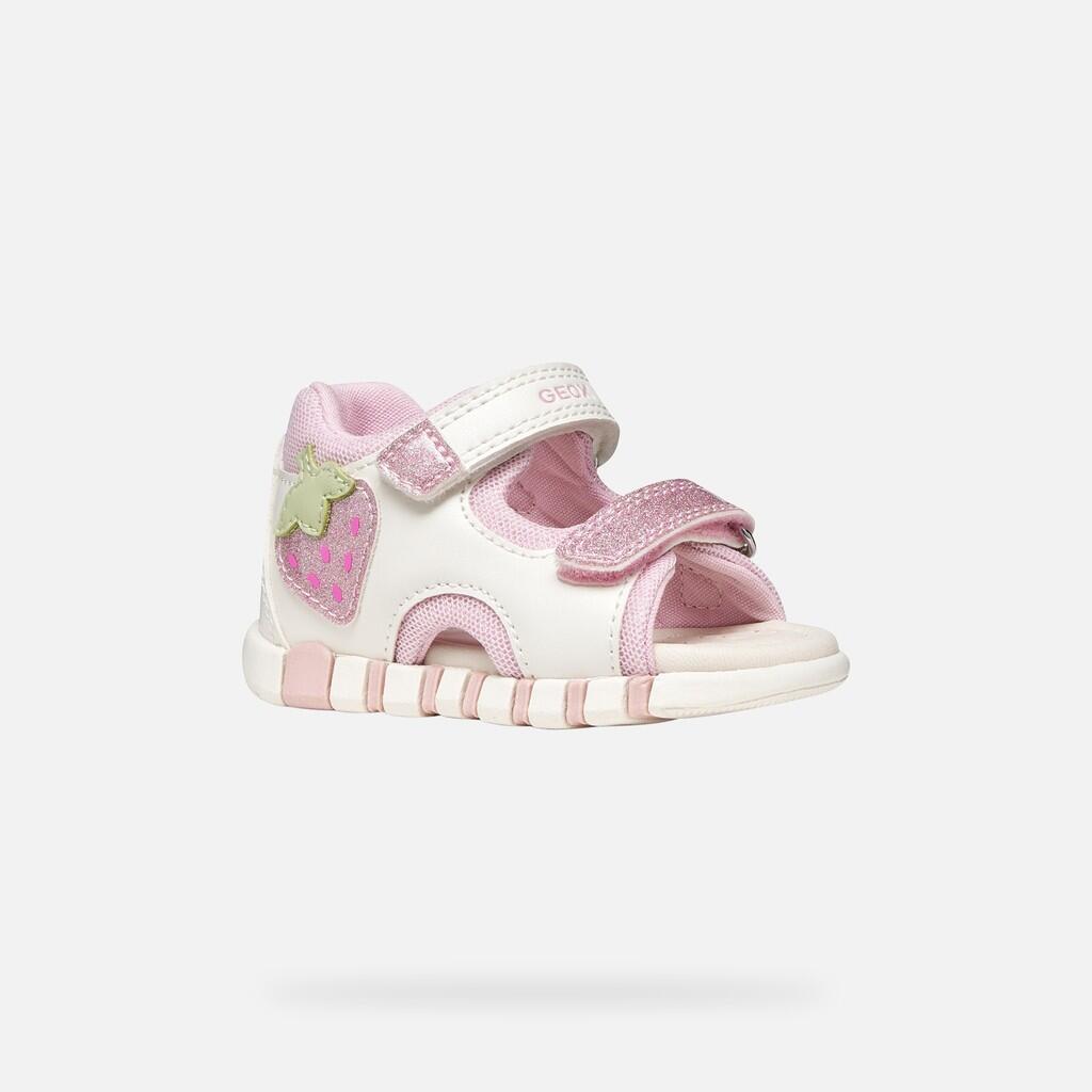 Sandales Bébé Fille B SANDAL IUPIDOO GIRL Blanc/Rose 4/7