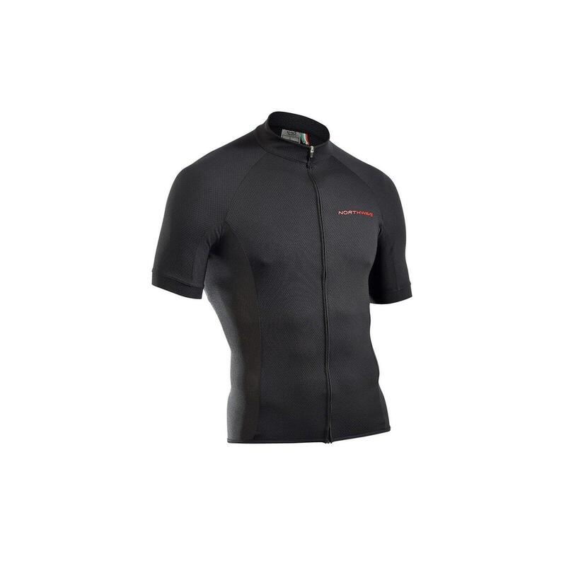 Koszulka rowerowa męskie NORTHWAVE FORCE FULL ZIP JERSEY SHORT SLEEVE