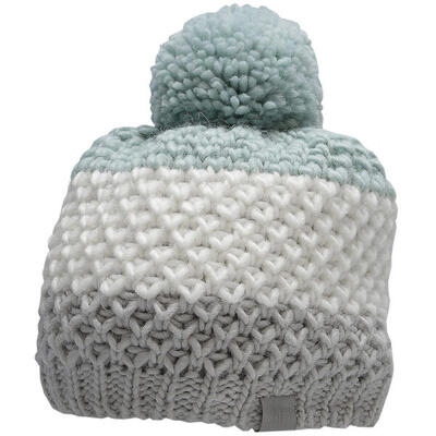 Muts 4f meisjes mint met pompon 56 cm
