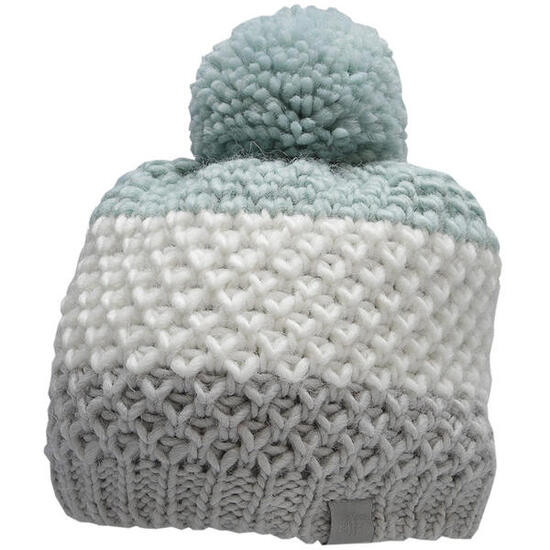 Bonnet 4F fille menthe avec pompon 56 cm