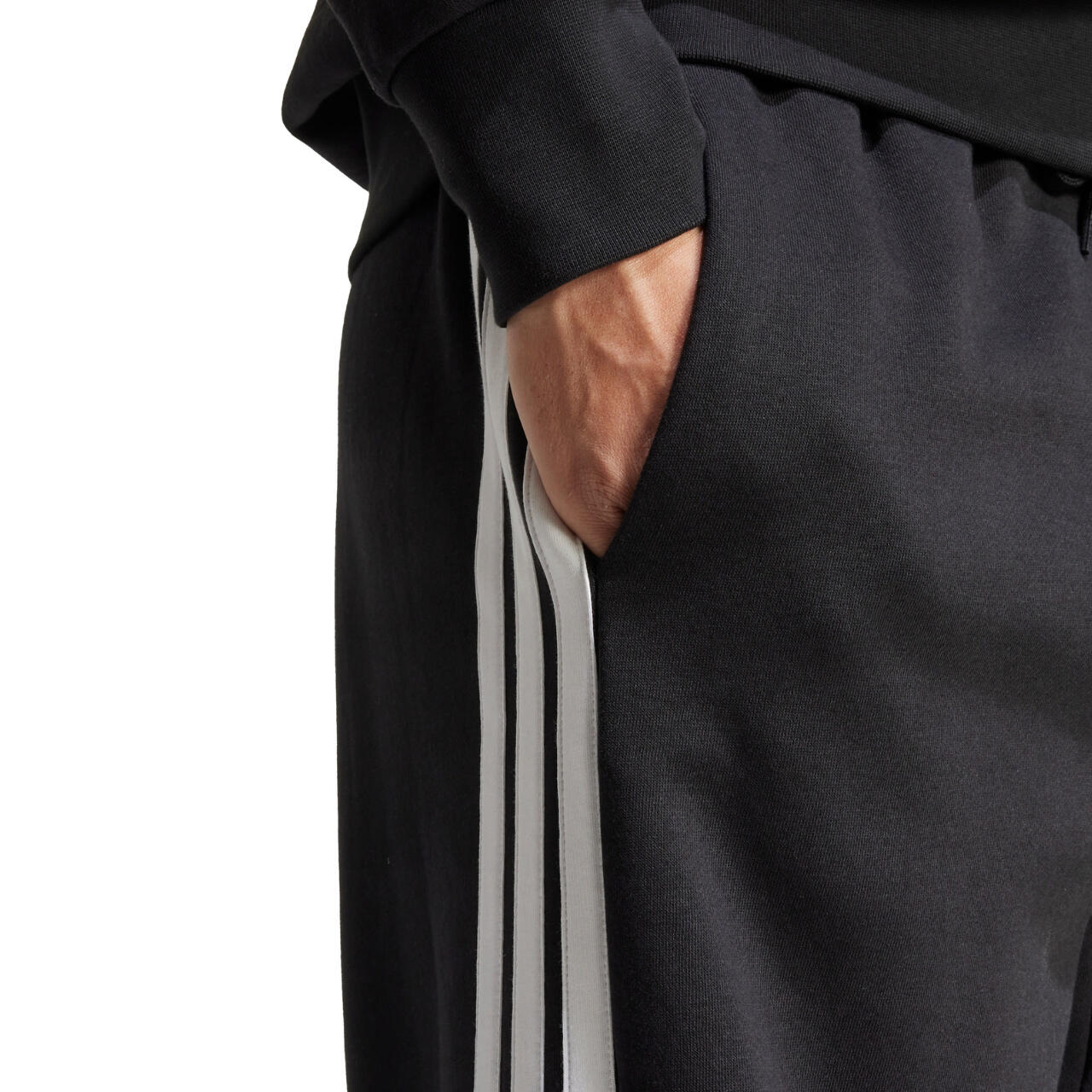 Calças de treino homem adidas Fleece algodão preto 6/6