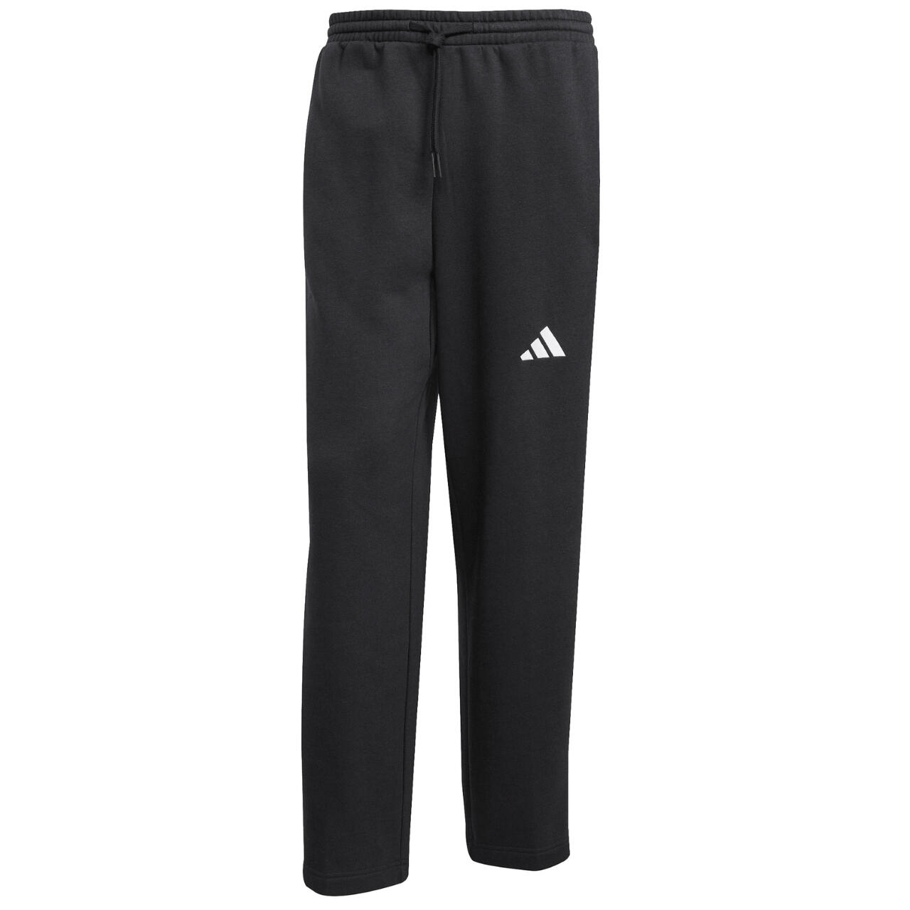 Calças de treino homem adidas Fleece algodão preto 2/6