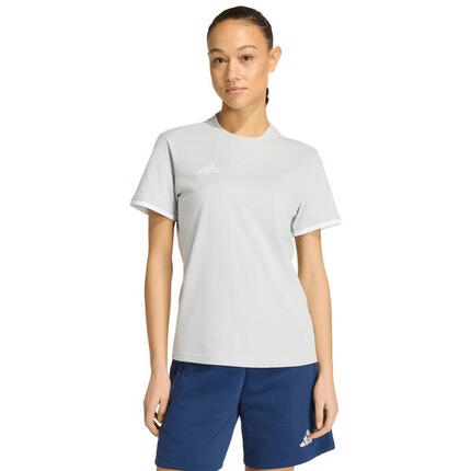 ADIDAS t-shirt femme coton gris - manches courtes, col rond