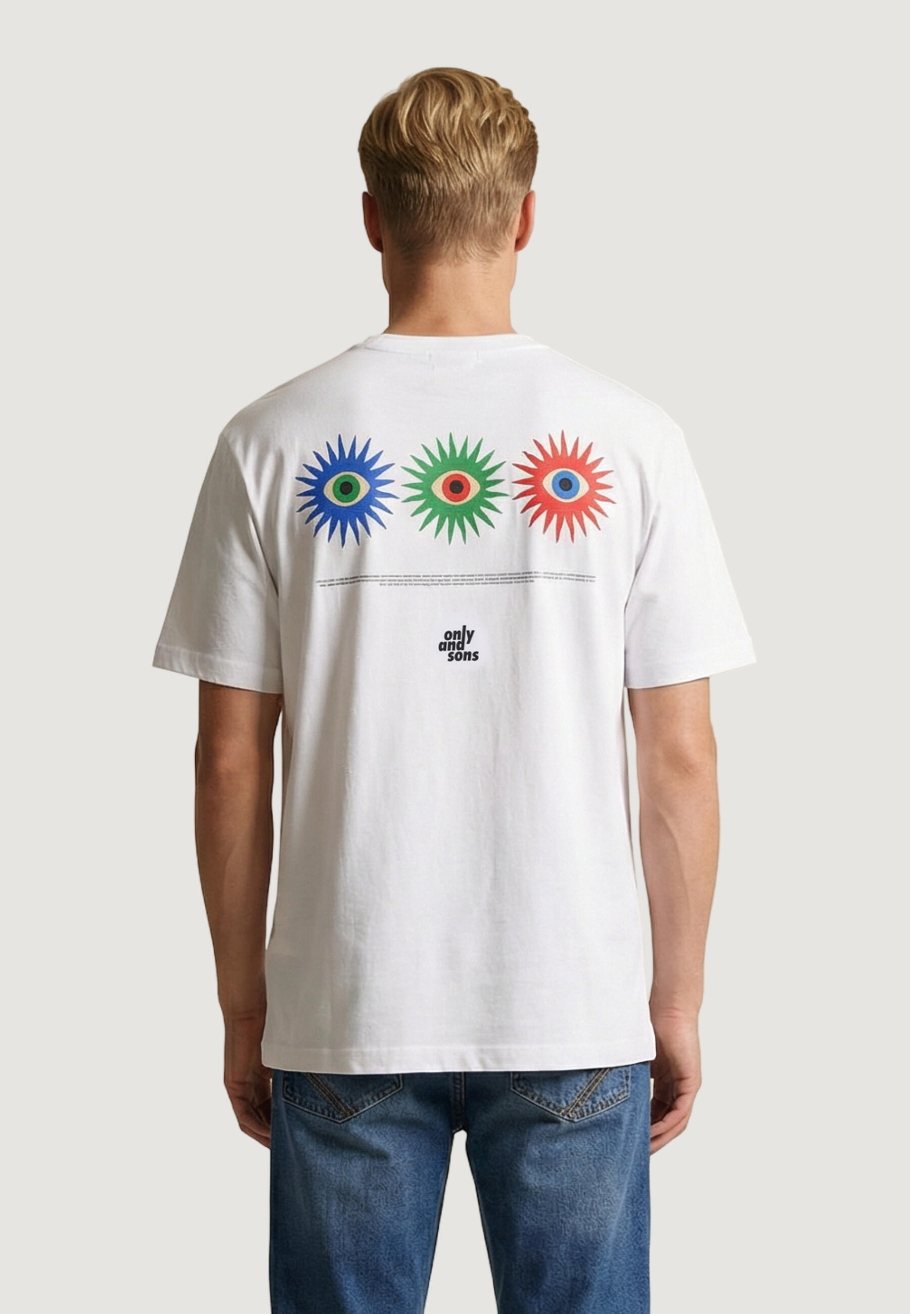 T-shirt maniche corte Uomo Onsfred Life Eye Rlx Ss Tee Bianco 2/5