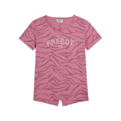 T-shirt Stampata con Logo FREDDY 1976
