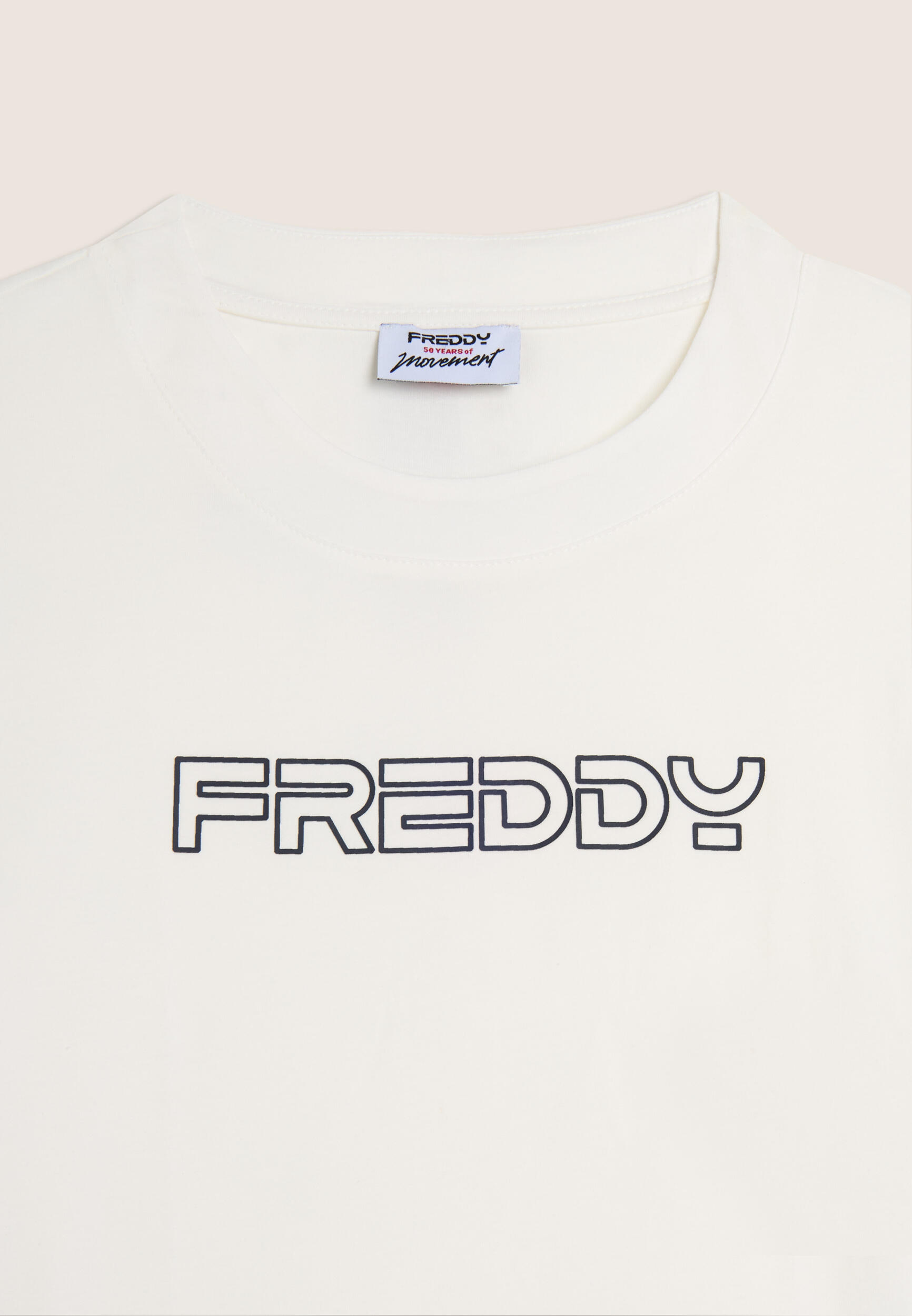T-shirt Cropped in Jersey di Cotone con Logo FREDDY 3/3