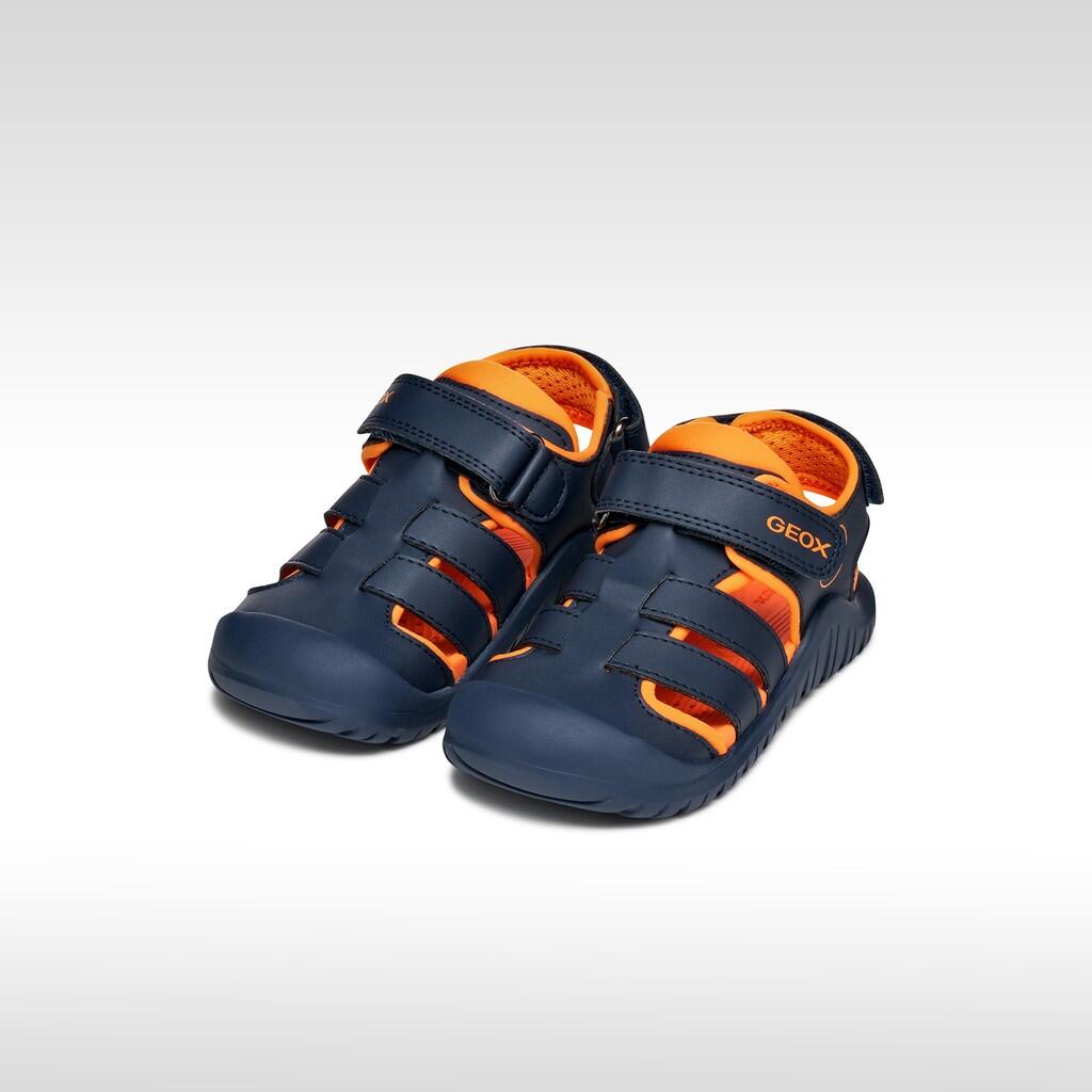 Sandales Garçon J S. FUSBETTO PRO BOY Bleu Marine/Orange 3/7