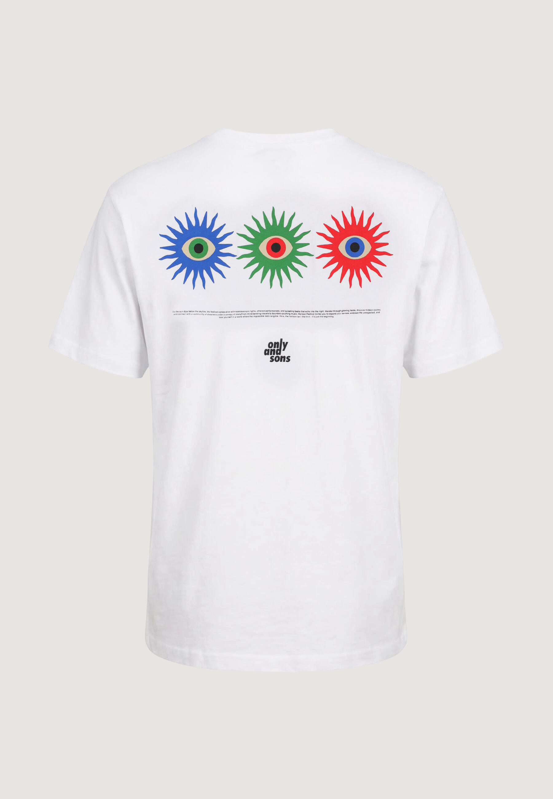 T-shirt maniche corte Uomo Onsfred Life Eye Rlx Ss Tee Bianco 4/5