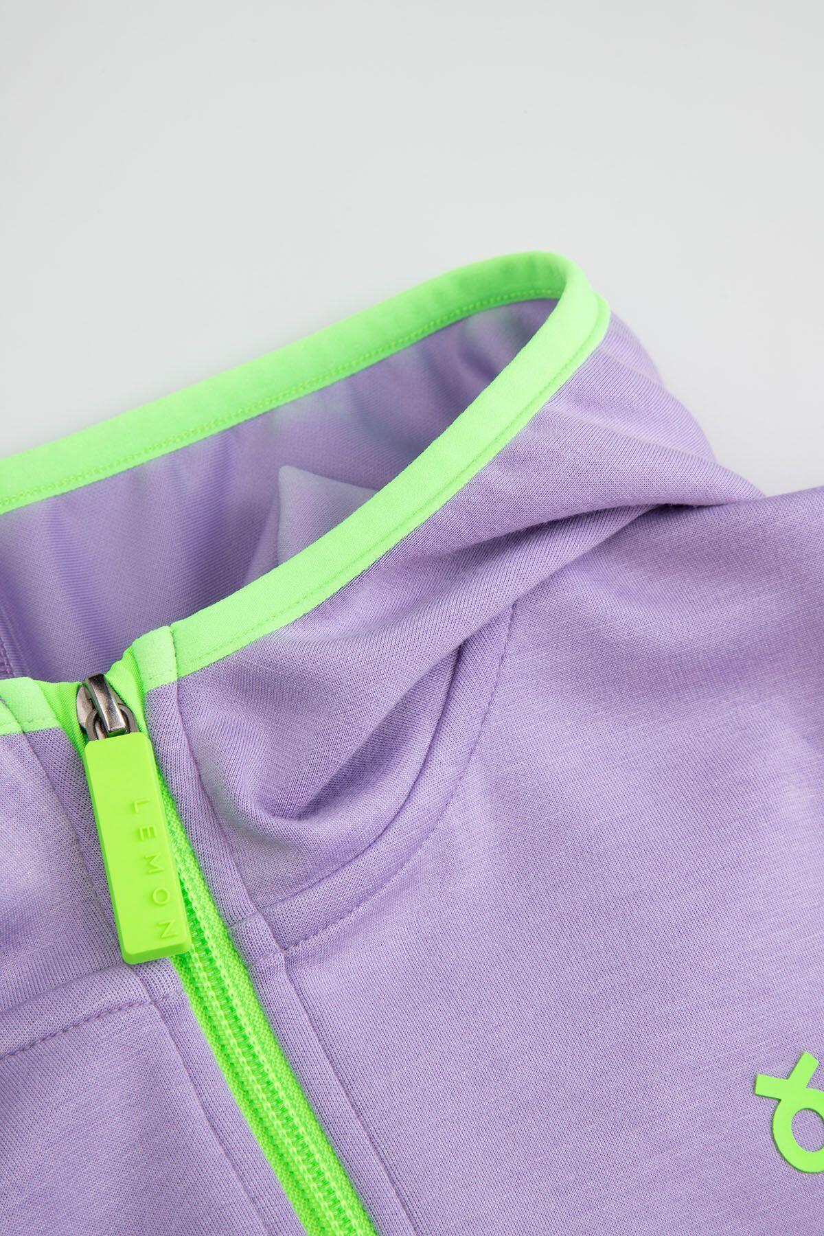Bluza sportowa dla dzieci Lemon Exlopre WL6 rozpinana fioletowa 3/7