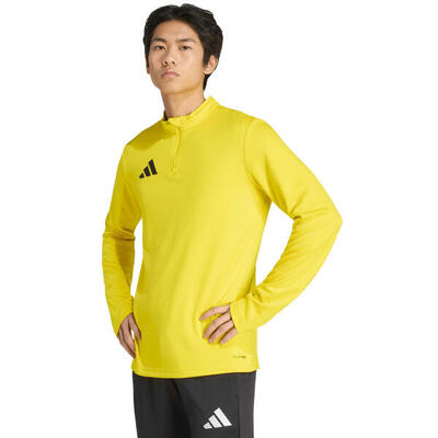 Adidas heren sweater training top geel - lange mouw, fleecevoering