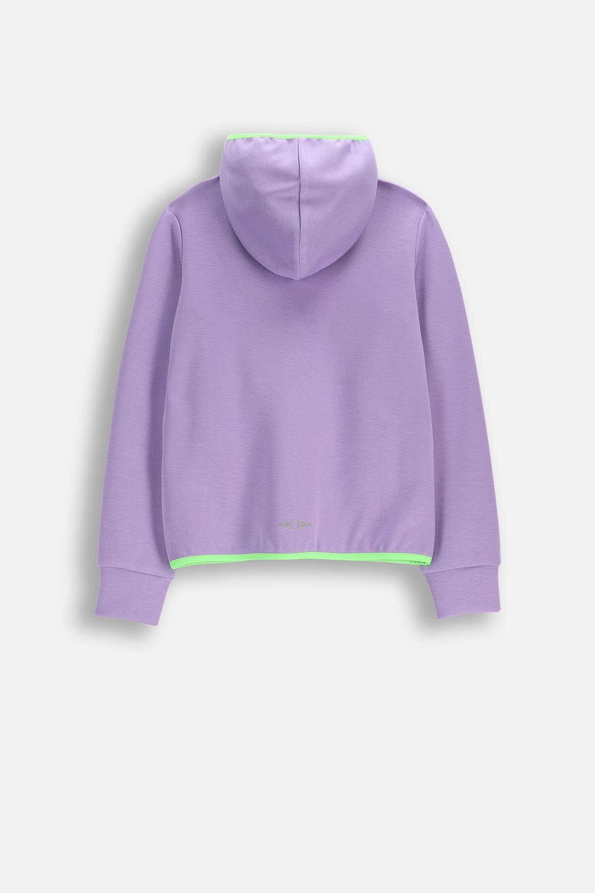 Bluza sportowa dla dzieci Lemon Exlopre WL6 rozpinana fioletowa 2/7