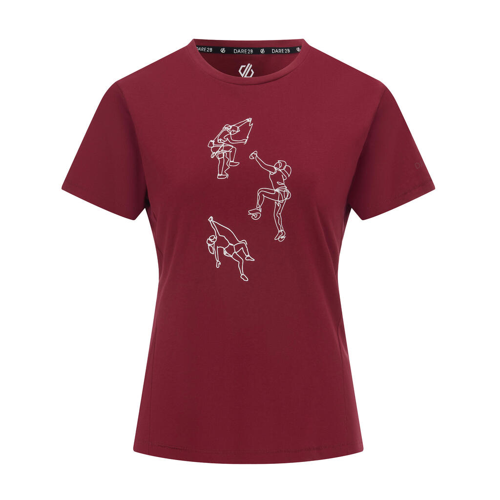 Womens/Ladies Tranquility III Poses TShirt (Tibetan Red)