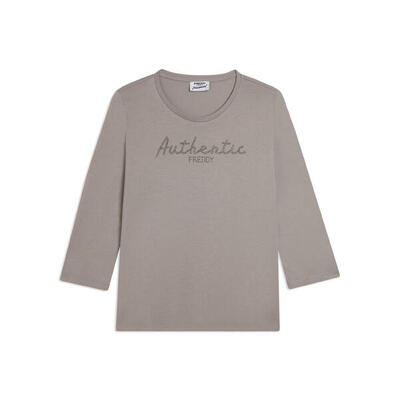 T-shirt manica 3/4 "Authentic" con logo FREDDY in strass