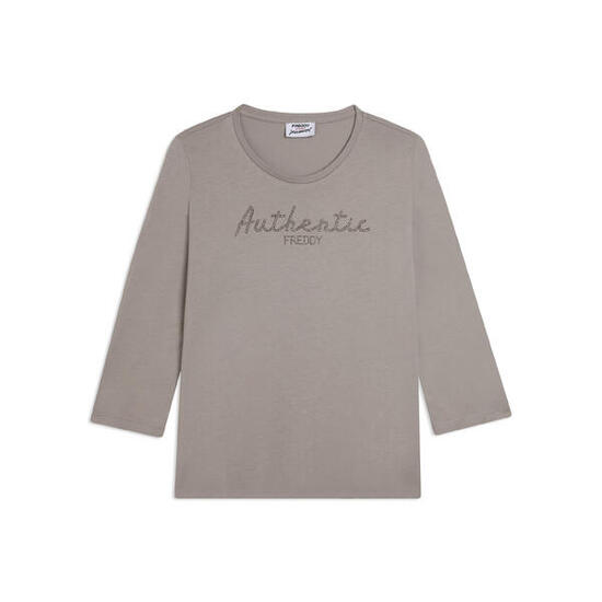 T-shirt manica 3/4 "Authentic" con logo FREDDY in strass