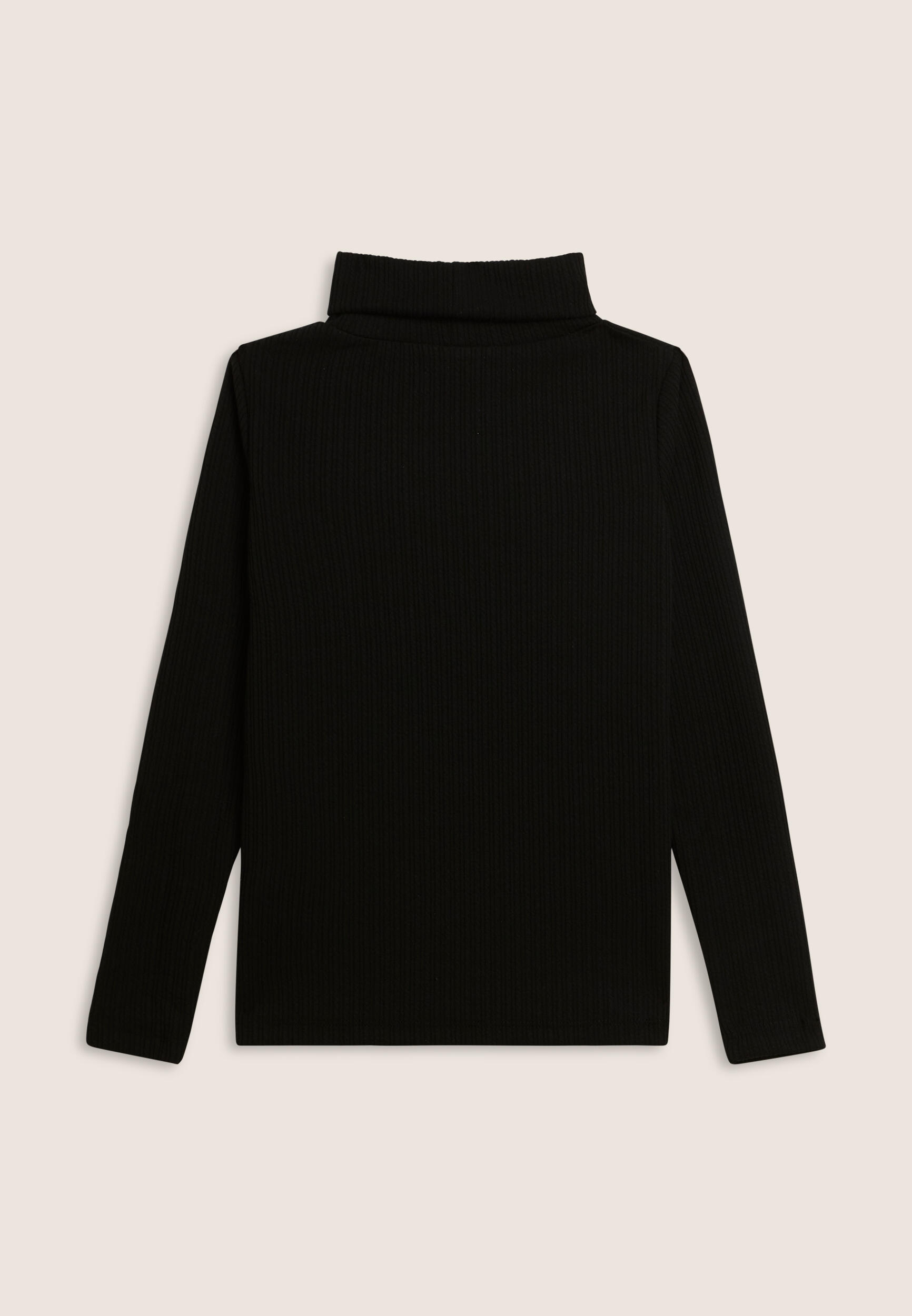 Pull col roulé pour fille en molleton côtelé avec logo FY 2/3
