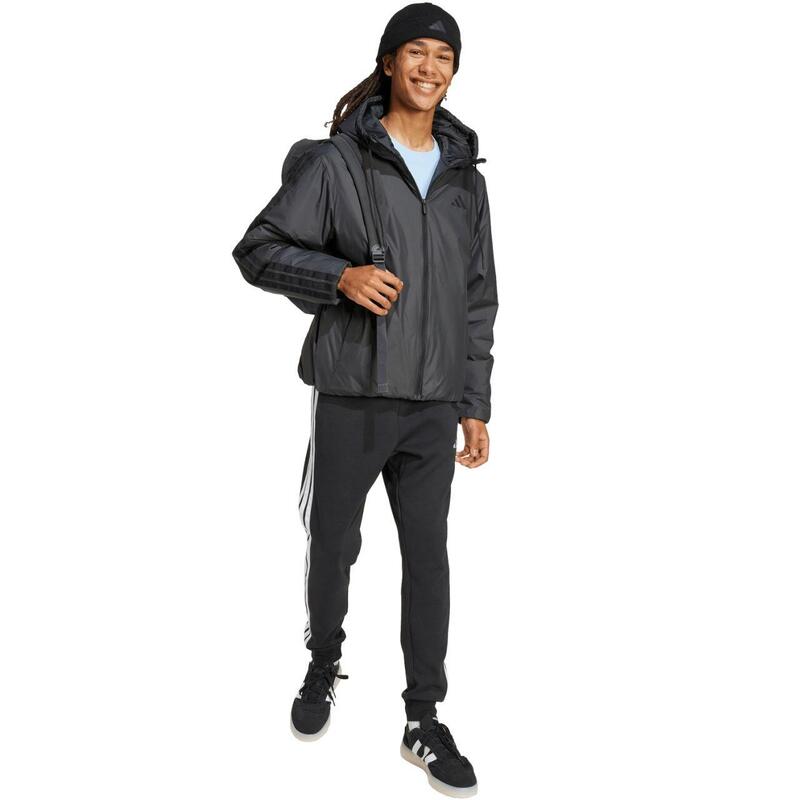 Jacheta pentru bărbați adidas Essentials Climawarm 3 Stripes Insulated Hooded