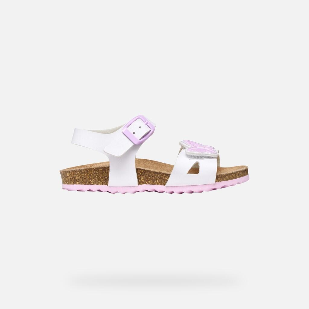 Sandales Fille J ADRIEL GIRL Blanc/Rose 2/7
