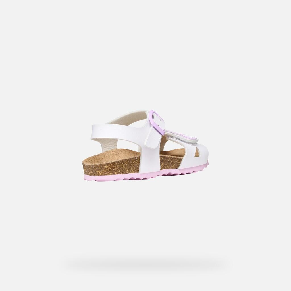 Sandales Fille J ADRIEL GIRL Blanc/Rose 6/7