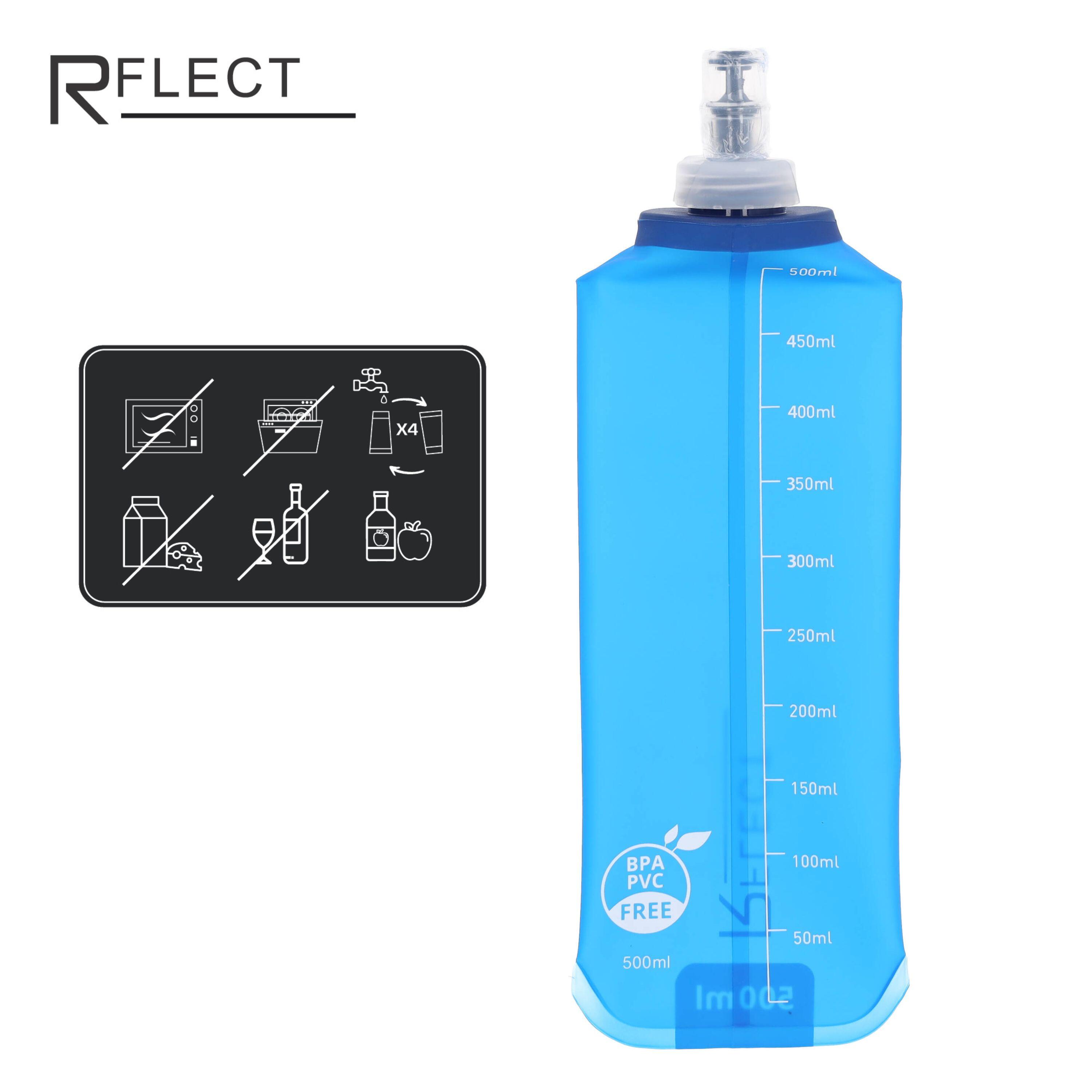 Lot de 2 Gourdes Souples Running 500 ml avec Pailles 3/7