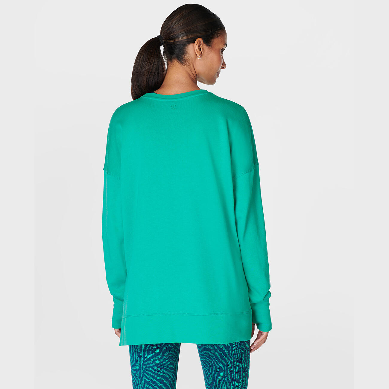 SWEATY BETTY After Class Longline Sweatshirt  SMARAGDGROEN L 3/7