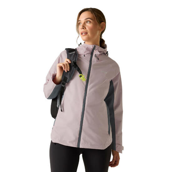 Giacca Impermeabile Donna Regatta Freesdale Lilla Polvere Tempesta Oscura