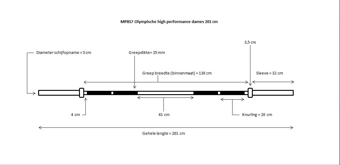 High Peformance Olympische Halterstang - 15 kg 4/5