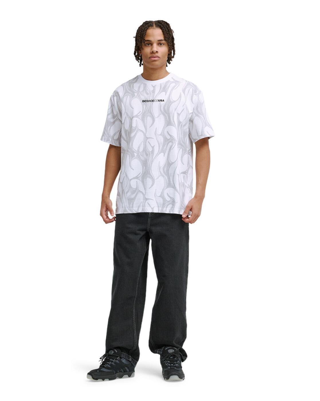Camiseta de manga corta DC LIQUID FUEGO Blanco Hombre 4/4