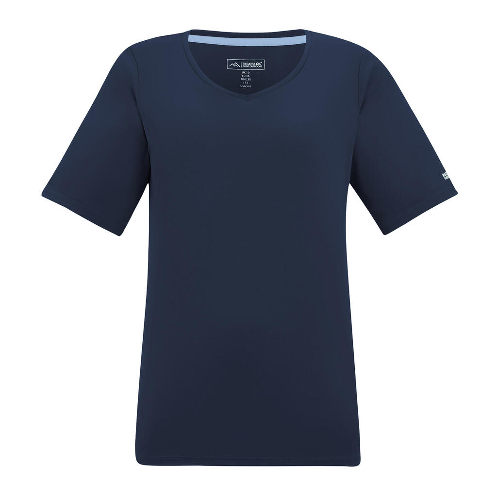 Womens/Ladies Fingal V Neck TShirt (Navy)