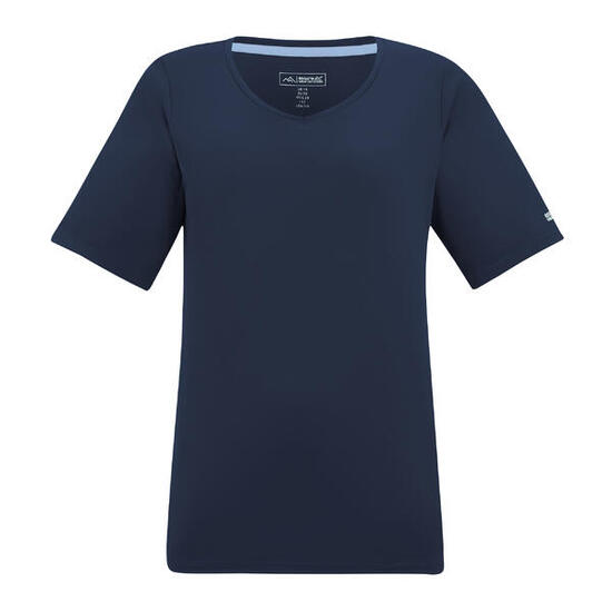 Tshirt Uni Col V FINGAL Femme (Bleu Marine)