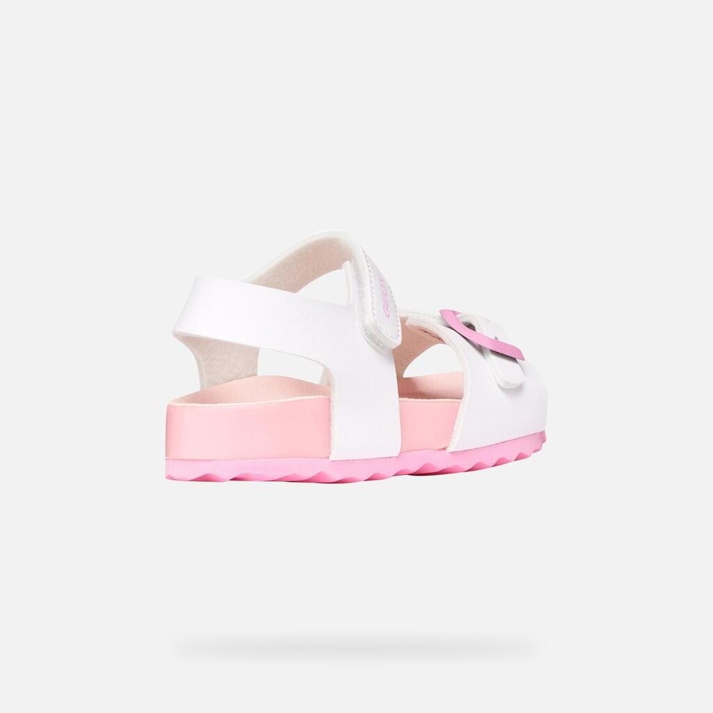 Sandales Bébé Fille B SANDAL CHALKI GIRL Blanc/Rose 6/7