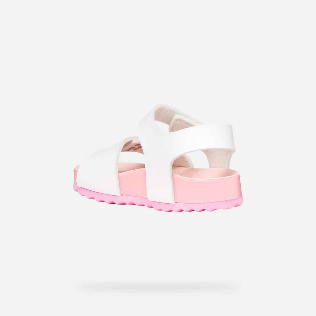 Sandales Bébé Fille B SANDAL CHALKI GIRL Blanc/Rose 5/7