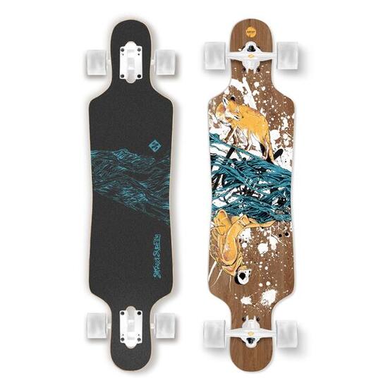 Longboard Curve Drop Through Freeride 39" Hunters