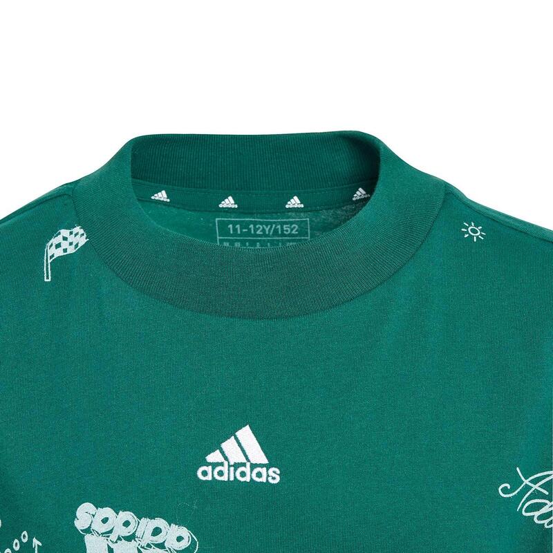 Tricou pentru copii adidas Brand Love Allover Print