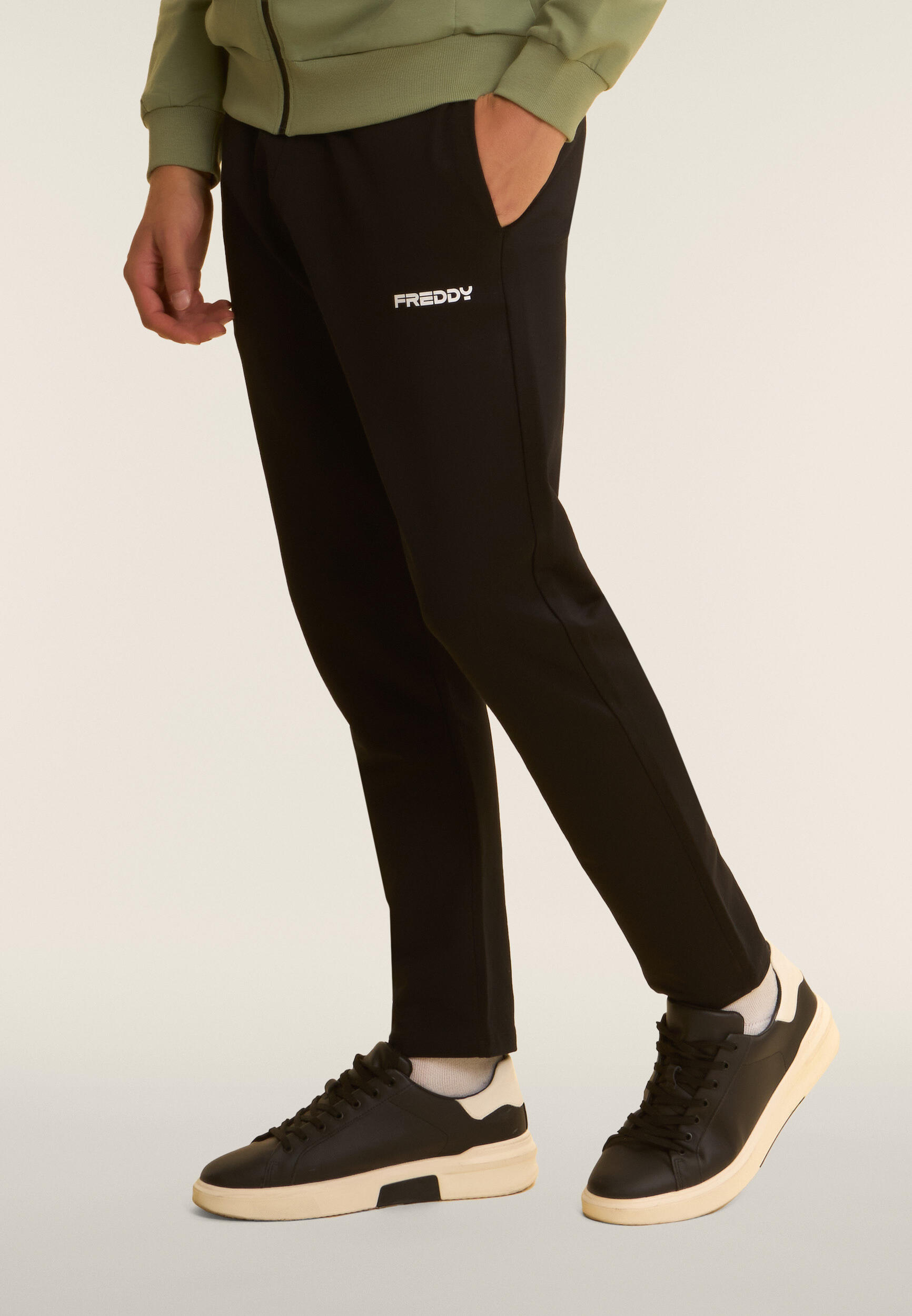 Tuta uomo in cotone Interlock con cappuccio e zip 4/5