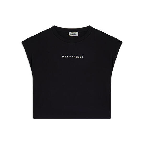 T-shirt manica corta cropped con stampe MST FREDDY