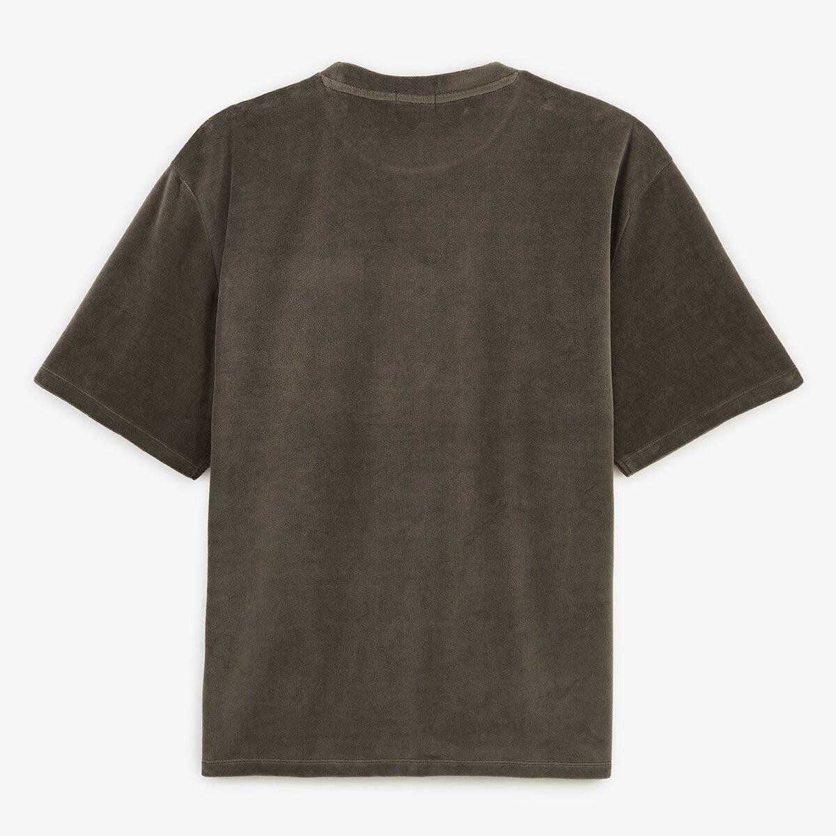 T-shirt de gola redonda Thor em tecido esponjoso castanho argila 3/6