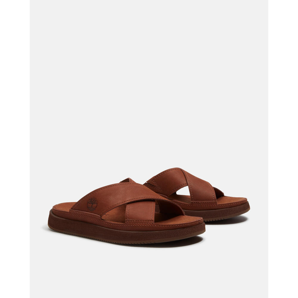 Mens Flat Sandals Casco Cove Cross Strap